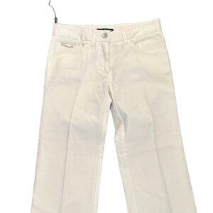 Dolse & Gabbana Crop White Pants